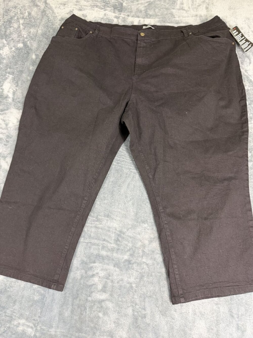 Catherines Right Fit Curvy Womens Black Pants 30W